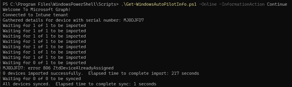 Get-WindowsAutopilotInfo.ps1 updated, by Microsoft this&nbsp;time