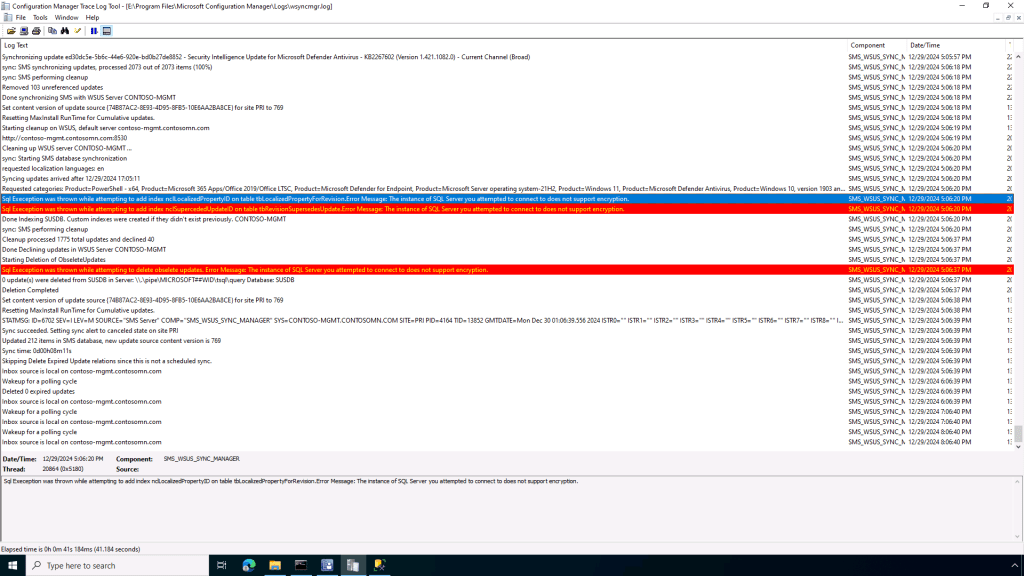 Is SCCM failing to create WSUS indexes on your site&nbsp;server?