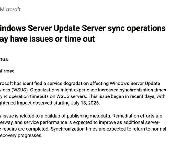 Still using WSUS?  Patch Tuesday broke&nbsp;it…